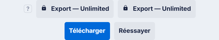 Les téléchargements du résultat, avec leurs cadenas