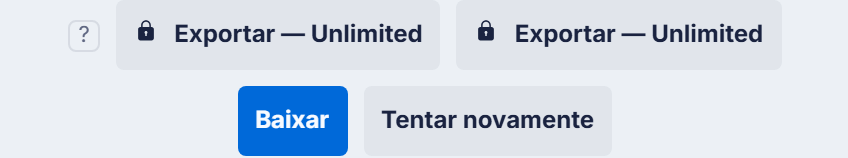 Os downloads do resultado, com seus cadeados